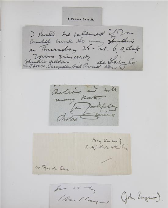 A 20th century autograph album, photo and a letter